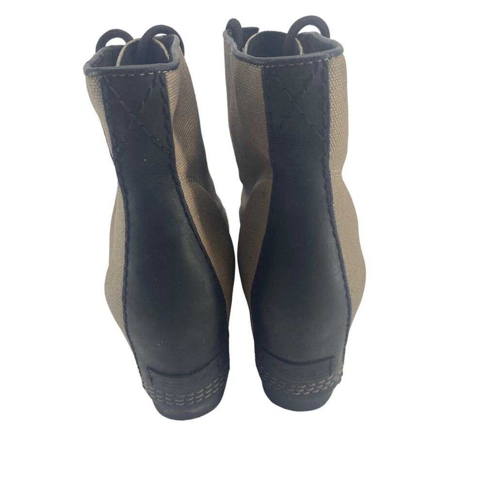 Sorel PDX Wedge Ankle Black Tan Boots Women Size 10 - Picture 5 of 8